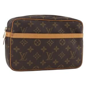 LOUIS VUITTON Monogram Compiegne 23 Clutch Bag M51847 LV Auth ka840